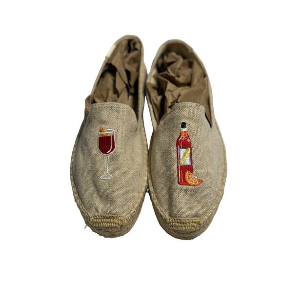 Soludos Italian Aperol Spritz Espadrille Slip On Shoes Size 8 - Picture 1 of 9